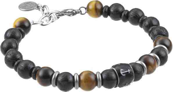 Green Time Náramek z dřevěných korálků a tygřích ok ZWB219B + 2 měsíce na vrácení zboží