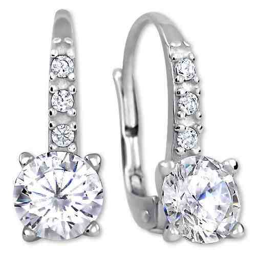 Brilio Silver Třpytivé náušnice s krystaly 436 001 00480 04 + 2 měsíce na vrácení zboží