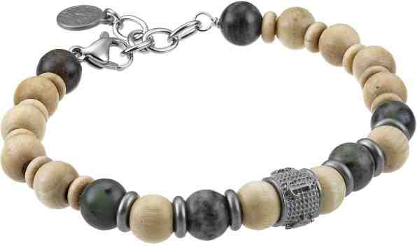 Green Time Náramek z dřevěných korálků a jadeitu ZWB219E + 2 měsíce na vrácení zboží