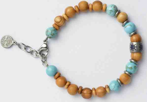 Green Time Náramek z dřevěných korálků ZWB219F + 2 měsíce na vrácení zboží