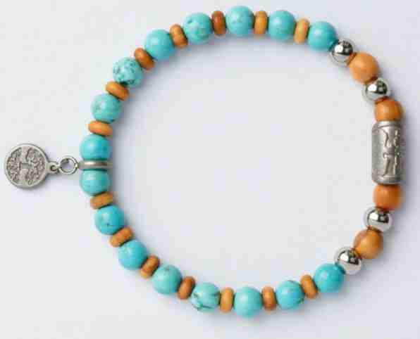 Green Time Náramek z dřevěných korálků a z aulitu ZWB221B + 2 měsíce na vrácení zboží