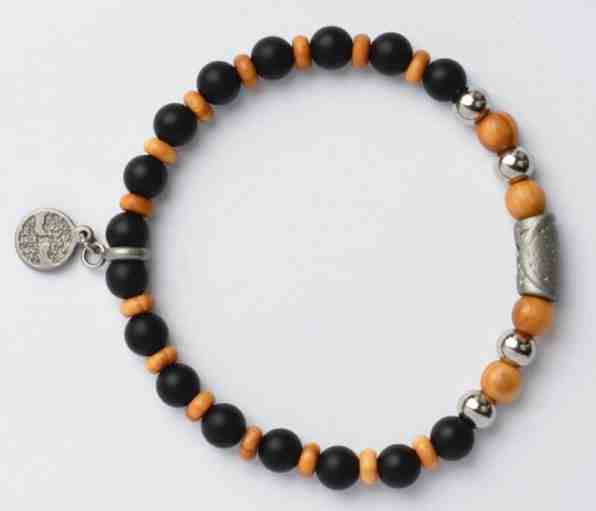 Green Time Náramek z dřevěných korálků a z achátu ZWB221C + 2 měsíce na vrácení zboží