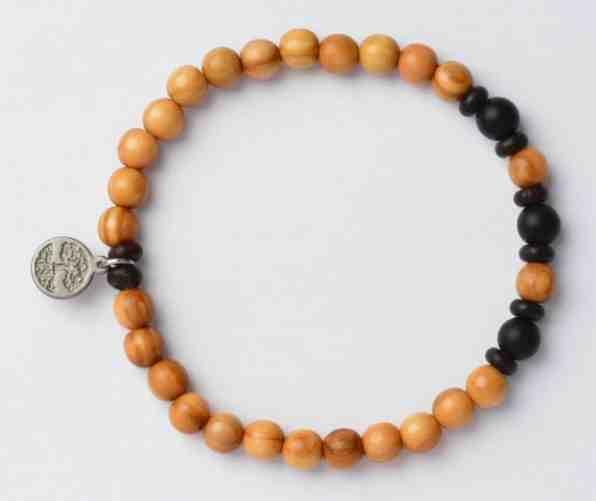 Green Time Náramek z dřevěných korálků a achátu ZWB222G + 2 měsíce na vrácení zboží