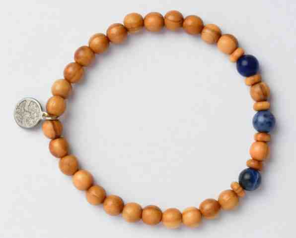 Green Time Náramek z dřevěných korálků a sodalitu ZWB222H + 2 měsíce na vrácení zboží