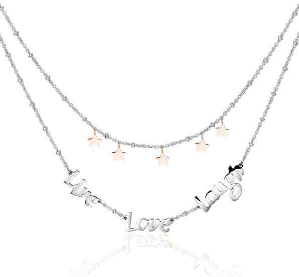 Brosway Ocelový náhrdelník Live Love Laugh Script BRP01 + 2 měsíce na vrácení zboží