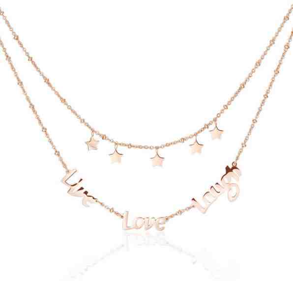 Brosway Ocelový náhrdelník Live Love Laugh Script BRP02 + 2 měsíce na vrácení zboží