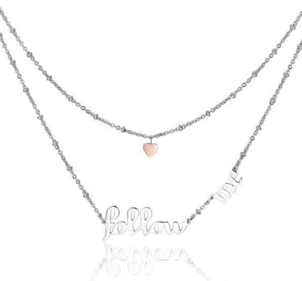 Brosway Ocelový náhrdelník Follow Me Script BRP03 + 2 měsíce na vrácení zboží