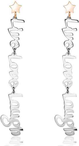 Brosway Dlouhé ocelové náušnice Live Love Laugh Script BRP21 + 2 měsíce na vrácení zboží