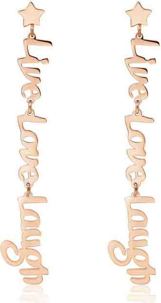 Brosway Dlouhé ocelové náušnice Live Love Laugh Script BRP22 + 2 měsíce na vrácení zboží