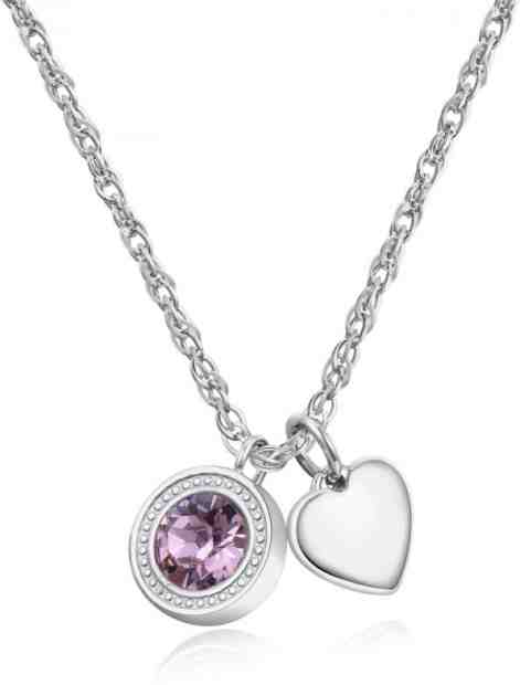 S`Agapõ Ocelový náhrdelník s krystalem a srdíčkem Light SKT01 + 2 měsíce na vrácení zboží