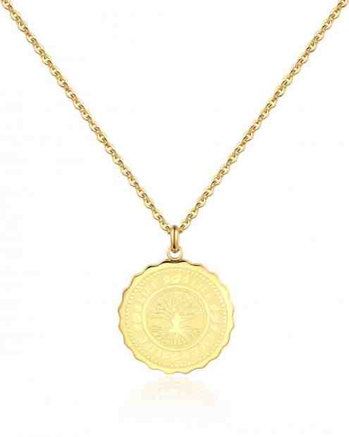 S`Agapõ Ocelový náhrdelník Life Coin SKY08 + 2 měsíce na vrácení zboží