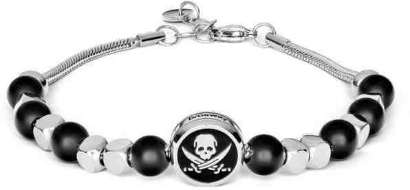 Brosway Pánský ocelový náramek s lebkou a šavlemi TJ Man BTJNS89 + 2 měsíce na vrácení zboží