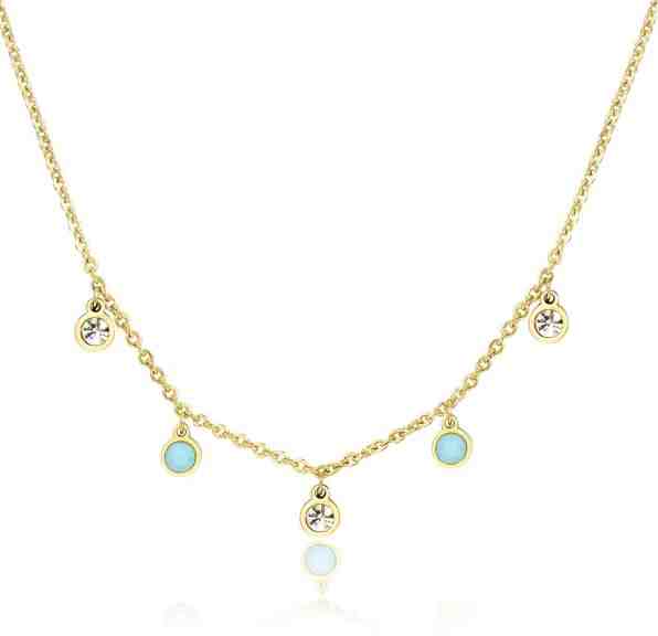 S`Agapõ Pozlacený ocelový náhrdelník Luce SCE04 + 2 měsíce na vrácení zboží