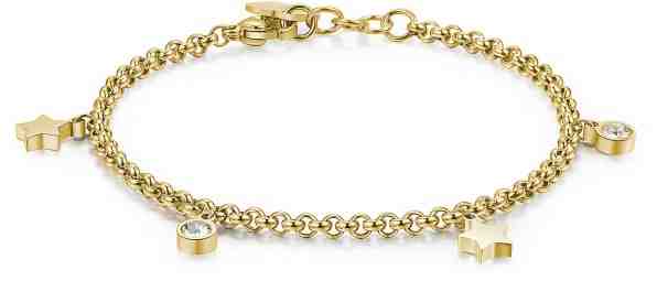 S`Agapõ Ocelový náramek s krystaly a hvězdičkami Luce SCE14 + 2 měsíce na vrácení zboží