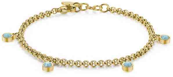 S`Agapõ Ocelový náramek s tyrkysovými krystaly Luce SCE15 + 2 měsíce na vrácení zboží