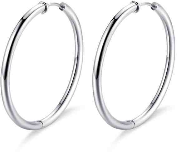 S`Agapõ Ocelové kruhové náušnice Happy Ears SHEA03 + 2 měsíce na vrácení zboží