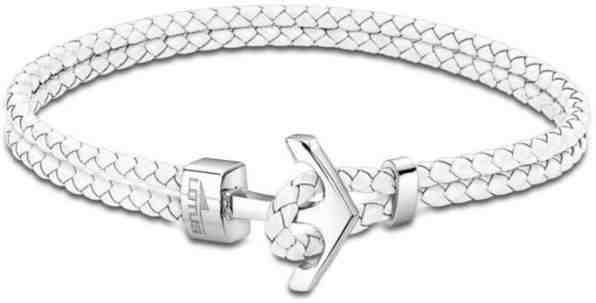 Lotus Style Bílý kožený náramek s kotvou LS2075-2/1 + 2 měsíce na vrácení zboží