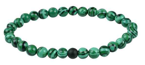 Troli Korálkový náramek z malachitu a onyxu 18 cm + 2 měsíce na vrácení zboží