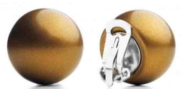 #ballsmania Originální náušnice O154M 18-0940 Marrone Dorato + 2 měsíce na vrácení zboží