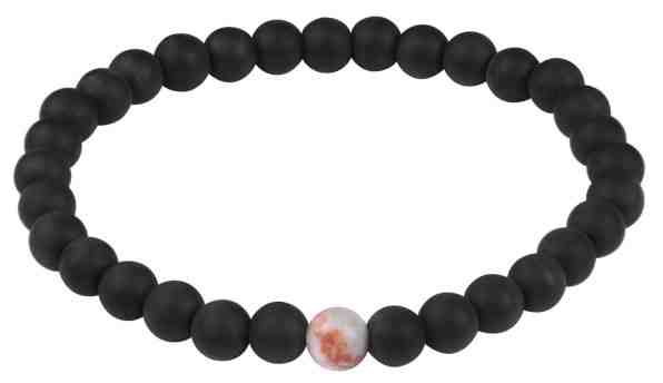 Troli Korálkový náramek z onyxu a růžového jaspisu 20 cm + 2 měsíce na vrácení zboží