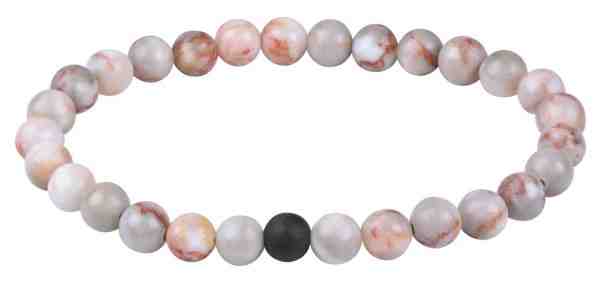 Troli Korálkový náramek z růžového jaspisu a onyxu 18 cm + 2 měsíce na vrácení zboží