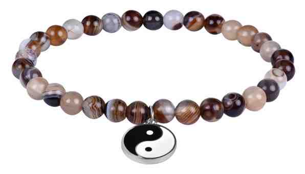 Troli Korálkový náramek Jing a Jang z perského achátu 18 cm + 2 měsíce na vrácení zboží