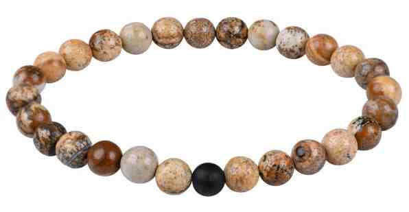 Troli Korálkový náramek z jaspisu a onyxu 18 cm + 2 měsíce na vrácení zboží