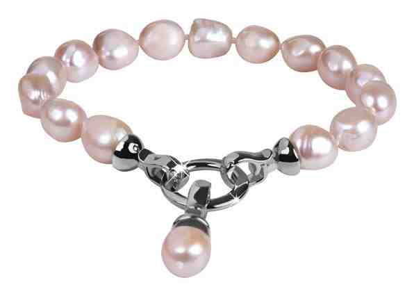 JwL Luxury Pearls Náramek z pravých růžových perel JL0556 + 2 měsíce na vrácení zboží
