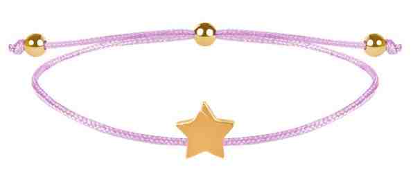 Troli Šňůrkový náramek s hvězdičkou růžová/zlatá + 2 měsíce na vrácení zboží