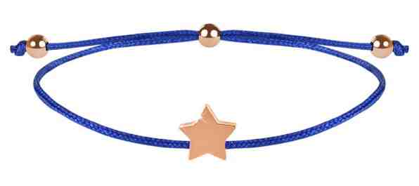 Troli Šňůrkový náramek s hvězdičkou modrá/bronzová + 2 měsíce na vrácení zboží