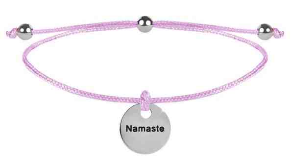 Troli Šňůrkový náramek Namaste růžová/ocelová + 2 měsíce na vrácení zboží