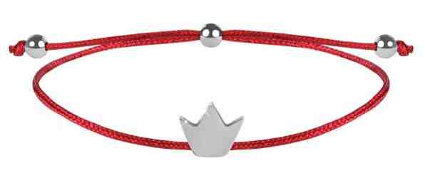 Troli Šňůrkový náramek Korunka červená/ocelová + 2 měsíce na vrácení zboží