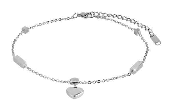 Troli Ocelový řetízek na nohu se srdíčkem + 2 měsíce na vrácení zboží