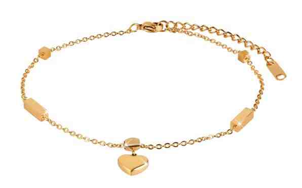 Troli Pozlacený řetízek na nohu se srdíčkem + 2 měsíce na vrácení zboží