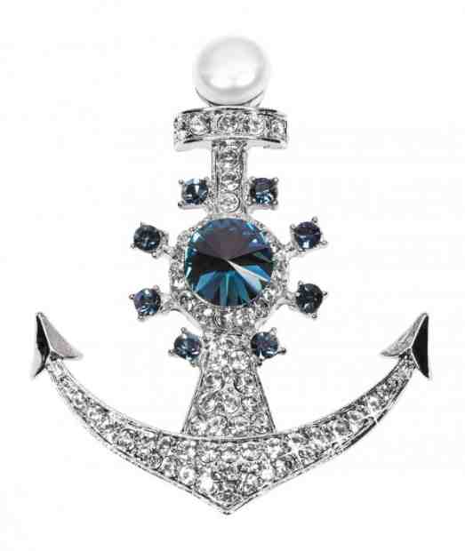 JwL Luxury Pearls Nádherná perlová brož kotva 2v1 JL0513 + 2 měsíce na vrácení zboží