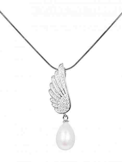 JwL Luxury Pearls Perlový náhrdelník s bílou pravou perlou a zirkony JL0535 + 2 měsíce na vrácení zboží