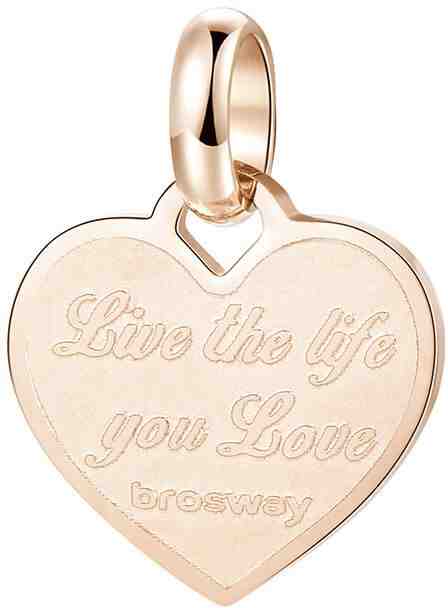 Brosway Růžově zlacený ocelový přívěsek srdce Très Jolie BTJM289 + 2 měsíce na vrácení zboží