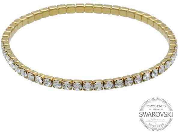 Levien Třpytivý pozlacený náramek s čirými krystaly 1457942 + 2 měsíce na vrácení zboží