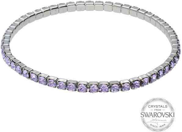 Levien Třpytivý náramek s fialovými krystaly 1459609 + 2 měsíce na vrácení zboží