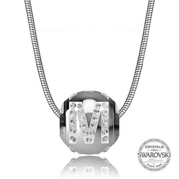 Levien Ocelový náhrdelník písmeno M CLET-M + 2 měsíce na vrácení zboží