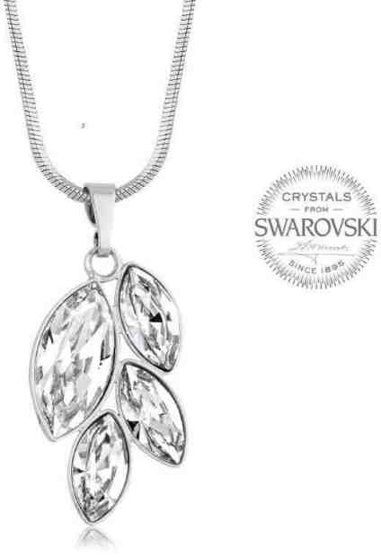 Levien Náhrdelník se čtyřmi čirými krystaly Navette + 2 měsíce na vrácení zboží