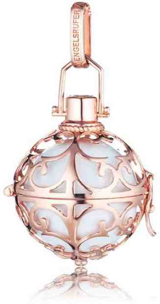 Engelsrufer Růžově zlacený stříbrný přívěsek Andělský zvonek s bílou rolničkou ER-01-R 16 mm + 2 měsíce na vrácení zboží