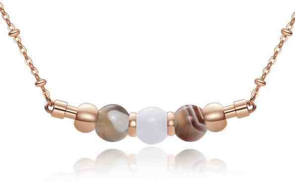 Brosway Růžově zlacený ocelový náhrdelník Trés Jolie BTJMS661 + 2 měsíce na vrácení zboží