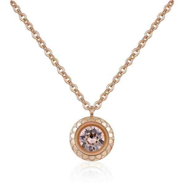 Brosway Růžově zlacený ocelový náhrdelník s krystalem Magic BGI07 + 2 měsíce na vrácení zboží