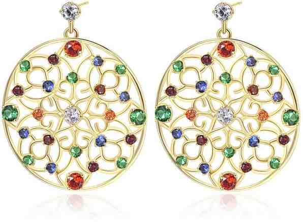 Brosway Pozlacené kruhové náušnice se zirkony Corinto BOI22 + 2 měsíce na vrácení zboží