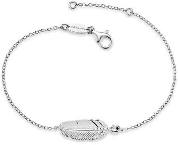 Engelsrufer Stříbrný náramek Peříčko se zirkony ERB-LILFEDER-ZI + 2 měsíce na vrácení zboží