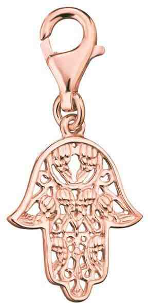 Engelsrufer Růžově zlacený stříbrný přívěsek na náramek Ruka Fatimy ERC-HAND-R + 2 měsíce na vrácení zboží