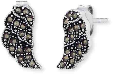 Engelsrufer Stříbrné náušnice Křídla s markazity ERE-LILWINGMAST + 2 měsíce na vrácení zboží