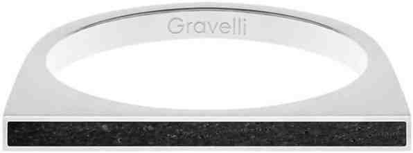 Gravelli Ocelový prsten s betonem One Side ocelová/antracitová GJRWSSA121 56 mm + 2 měsíce na vrácení zboží