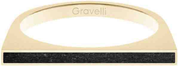 Gravelli Ocelový prsten s betonem One Side zlatá/antracitová GJRWYGA121 56 mm + 2 měsíce na vrácení zboží